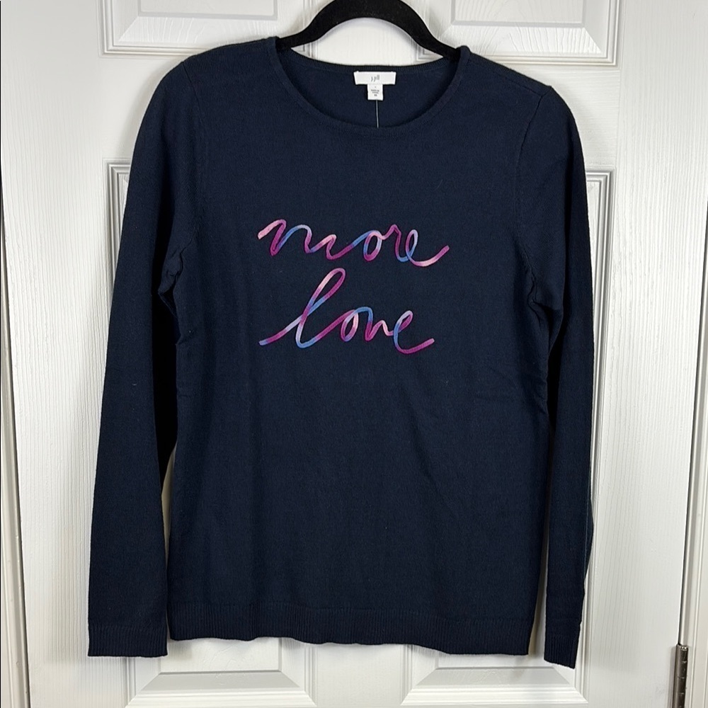 NWT J. Jill navy more love crewneck sweater sz xs